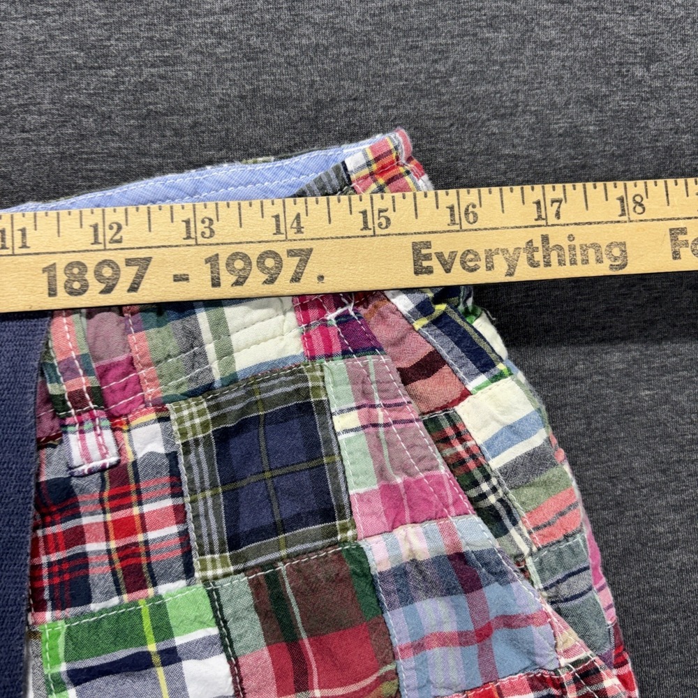 J. Crew Field Shorts Mens 31 Madras Plaid Patchwork Multicolor Preppy Coastal - Picture 4 of 14